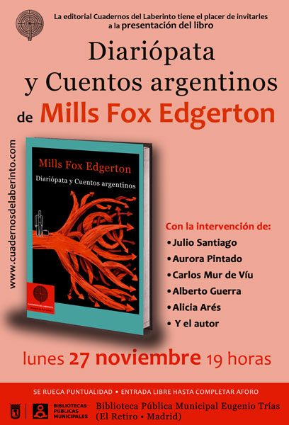 DIARIÓPATA Y CUENTOS ARGENTINOS, de Mills Fox Edgerton
