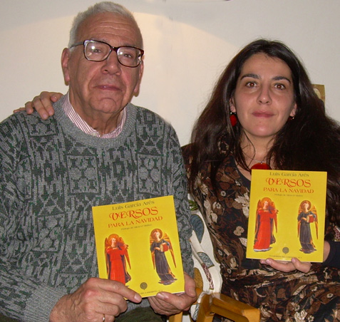 2007. Luis y Alicia Arés (fundadores de Cuadernos del Laberinto) durante la presentación de VERSOS PARA LA NAVIDAD