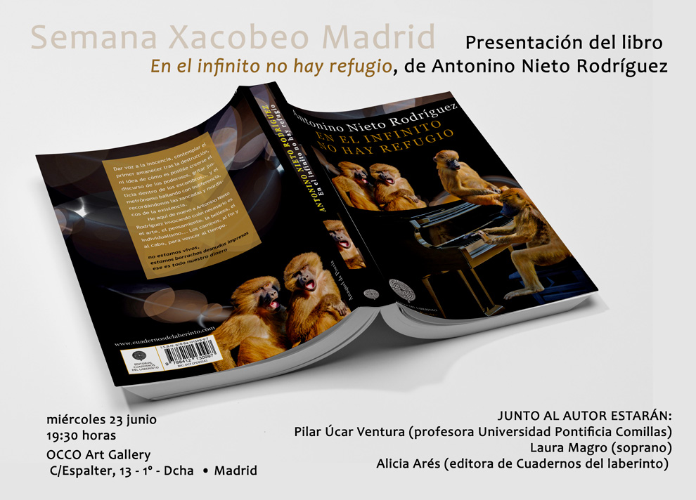 Presentación del libro En el infinito no hay refugio; editorial Cuadernos del laberinto) del poeta gallego Antonino Nieto 