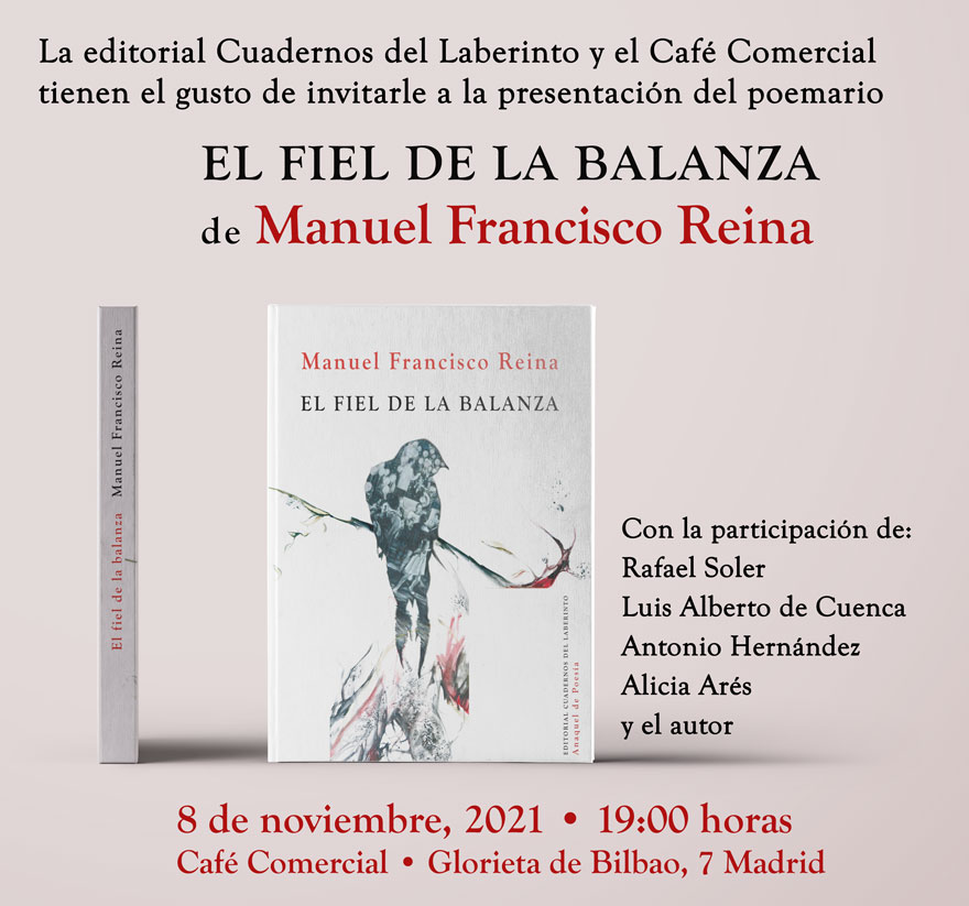 Manuel Francisco Reina presenta en Madrid el poemario El fiel de la balanza
